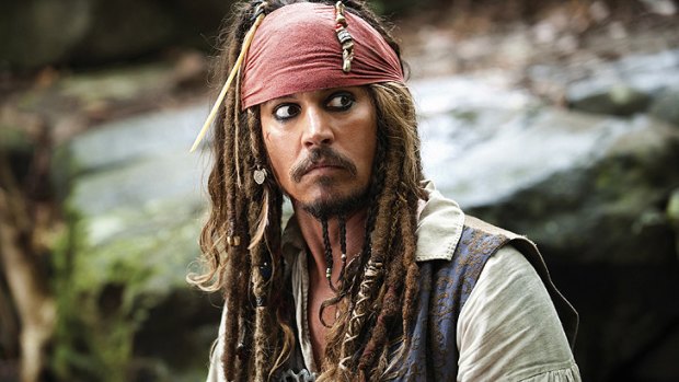 Johnny Depp as Captain Jack Sparrow in <i>Pirates of the Caribbean: On Stranger Tides</i>.