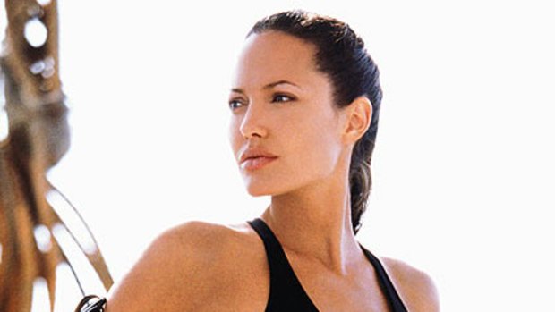 Angelina Jolie as Lara Croft.