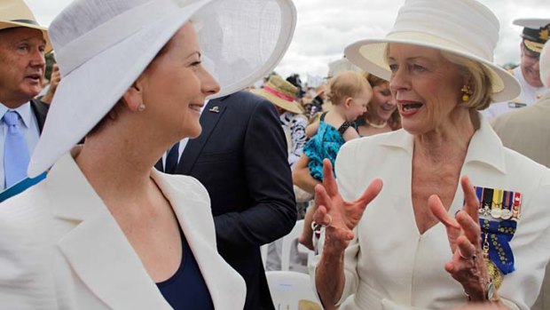 Prime Minister Julia Gillard and Governor-General Quentin Bryce during Australia Day celebrations in Canberra this year.
