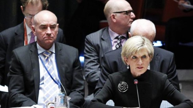 Modest climate targets: Australian Foreign Affairs Minister Julie Bishop at UN headquarters in New York.