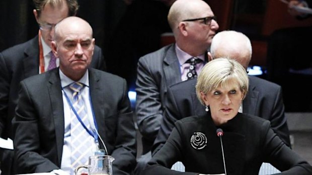 Modest climate targets: Australian Foreign Affairs Minister Julie Bishop at UN headquarters in New York.