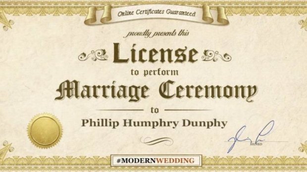 Phil Dunphy's marriage licence.