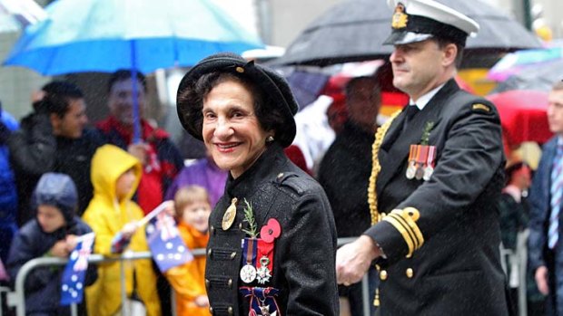 NSW Governor Professor Marie Bashir  marching in George Street.