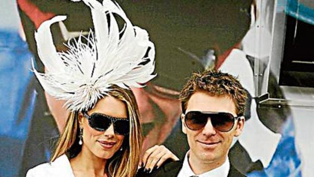 Tara Moss and Berndt Sellheim at Derby Day in Melbourne in 2008.