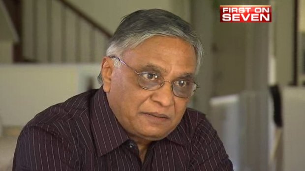 Former Bundaberg surgeon Dr Jayant Patel is interviewed on Channel 7 News.