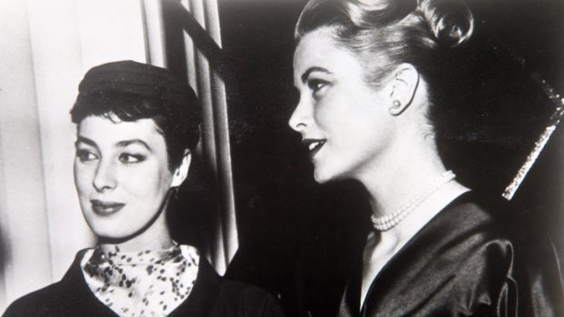 Rita Gam and friend Grace Kelly.