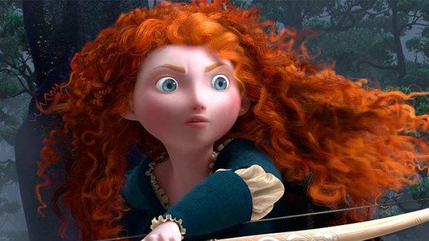 Great Scot ... Princess Merida in action.