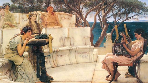 Life stories ... a painting of the ancient Greek poet, Sappho.