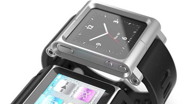 An iPod Nano watch funded by punters on Kickstarter.com.