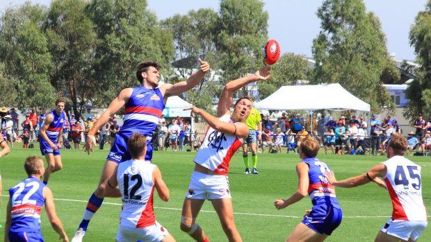The Western Bulldogs and Melbourne fight it out in the 2016 NAB Challenge.