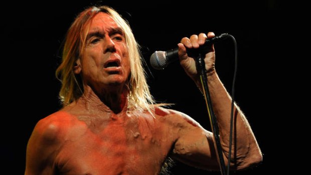 Godfather of Punk: Iggy Pop and the Stooges perform on Tuesday.