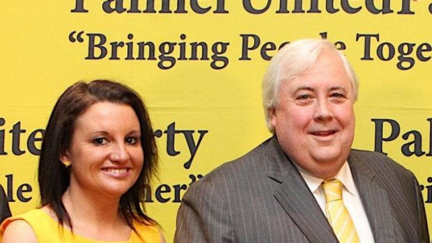 Disunited: Palmer United Party leader Clive Palmer has refused to back senator Jacqui Lambie's comments regarding the burqa.