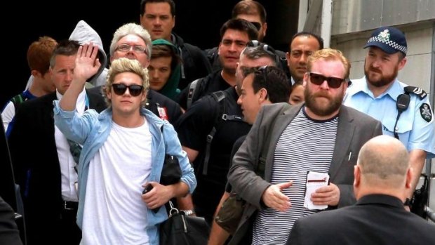 Niall Horan from One Direction arrives in Sydney.