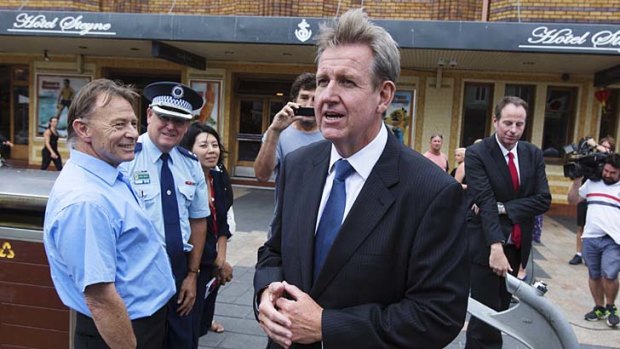 Changes: Premier Barry O'Farrell on Manly Corso.