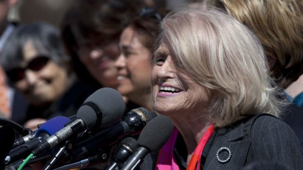 A serious challenge ... Edith Windsor, 83, is challenging the constitutionality of the Defence of Marriage Act after receiving a huge tax bill on the death of her partner.