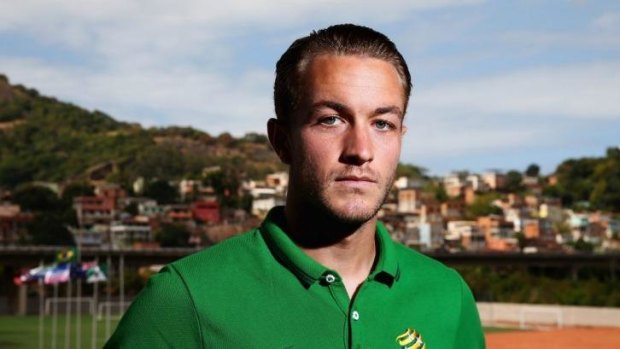 On a mission: Socceroos striker Adam Taggart.
