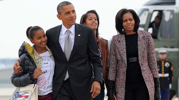 First Family ... US President Barack Obama, his wife Michelle and their daughters.