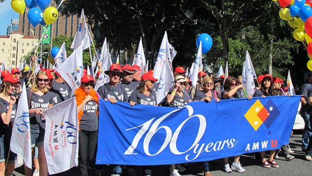Brisbane Labour Day march in May 2012.