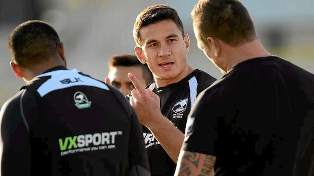 Rested: Sonny Bill Williams of New Zealand.
