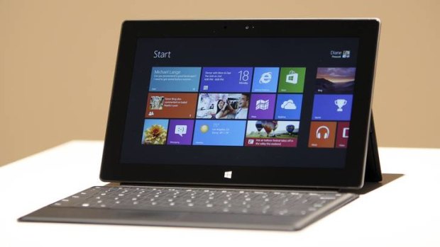 The new Surface tablet computer by Microsoft.