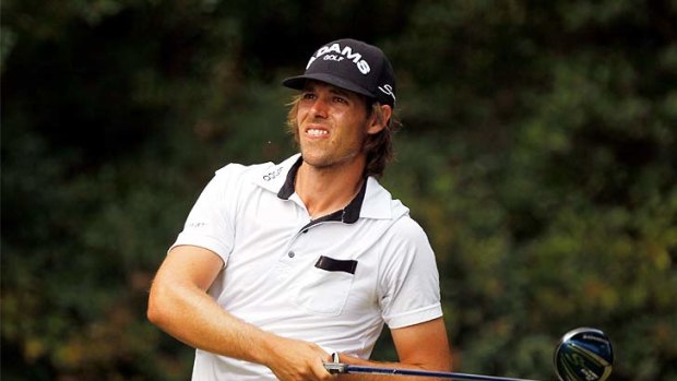 Just short ... Aaron Baddeley finished in a tie for third after a final round 72.