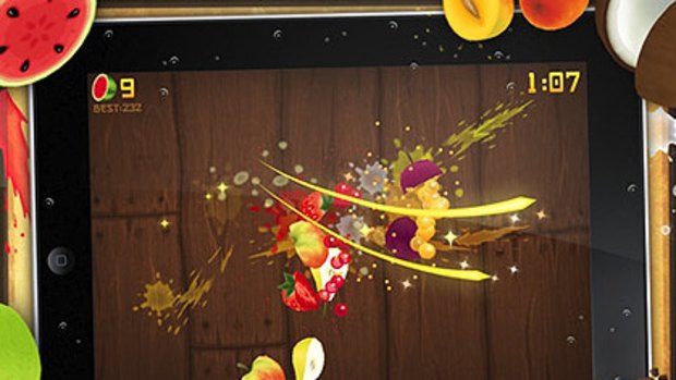 The Brisbane-developed iPhone game Fruit Ninja sold more than one million copies after 74 days on sale.