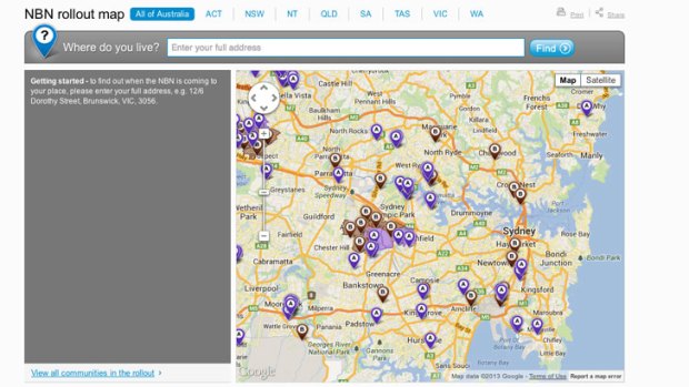 Updated NBN rollout map.