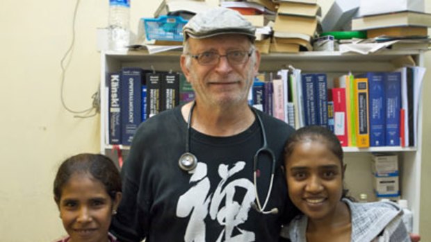 "We find that proper treatment is beyond our resources" ... Dr Dan Murphy examined the girls at the Bairo Pite Clinic in Dili.