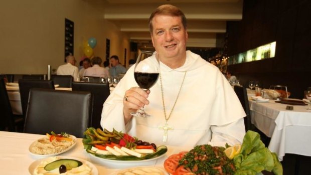Bishop Anthony Fisher at El Phonecian Restaurant in Parramatta in 2011.