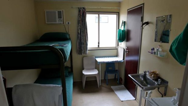 An average room at Construction Camp Detention Center, Christmas Island.