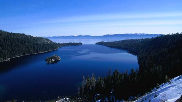 Water with altitude ... Lake Tahoe lies nearly 2000 metres above sea level.