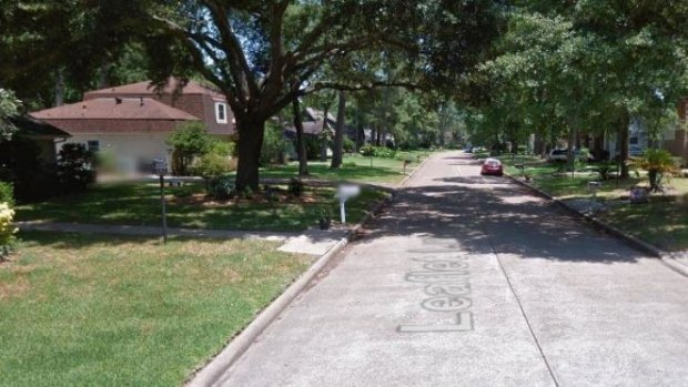 The idyllic Texan street where the shooting took place.