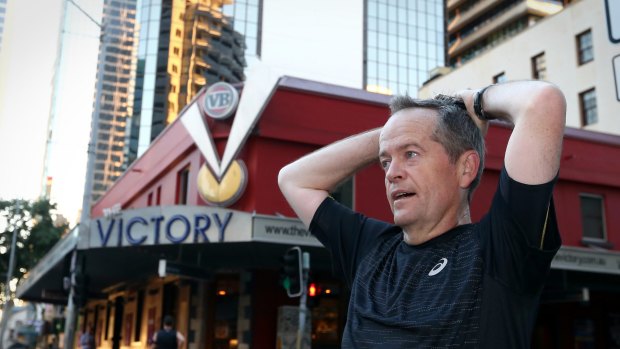 Opposition Leader Bill Shorten began his morning in Brisbane on Wednesday with a 6.5 kilometre run. 
