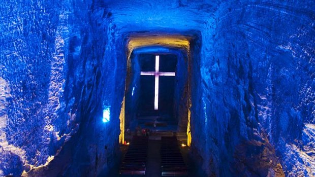 Underground church in a salt mine ... Zipaquira cathedral.