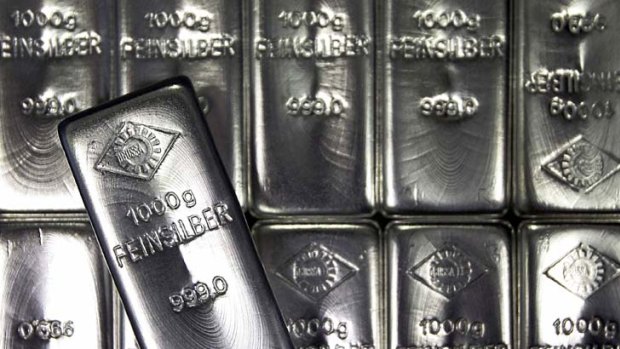 Valuable ... silver bars at the Austrian Oegussa plant in Vienna.