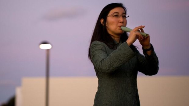 Innovation: Terumi Narushima plays the 3D-printed flute.