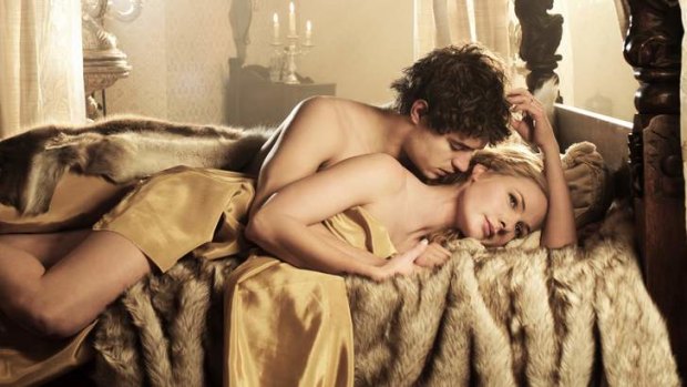 Virgin queen: Young Edward IV (Max Irons) and Queen Elizabeth (Rebecca Ferguson) in <i>The White Queen.</i>