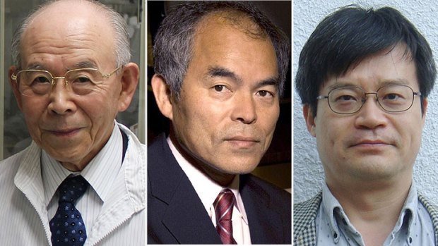 Physics Nobel Prize winners Professor Isamu Akasaki, American Inventor Shuji Nakamura and Professor Hiroshi Amano. 