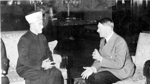 Haj Amin al-Husseini, Grand Mufti of Jerusalem, meets Hitler in 1941.