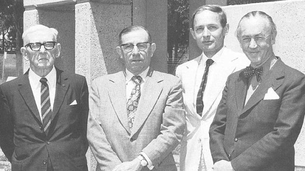 Foursome ... architects Cobden Parkes, Charles Weatherburn, Peter Webber and Ted Farmer.