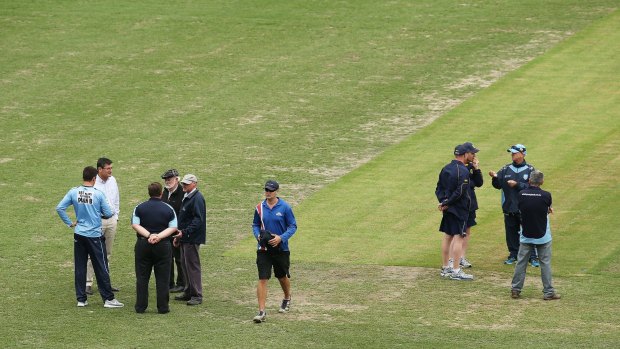 Tension: The NSW-Victoria Sheffield Shield match was abandoned.