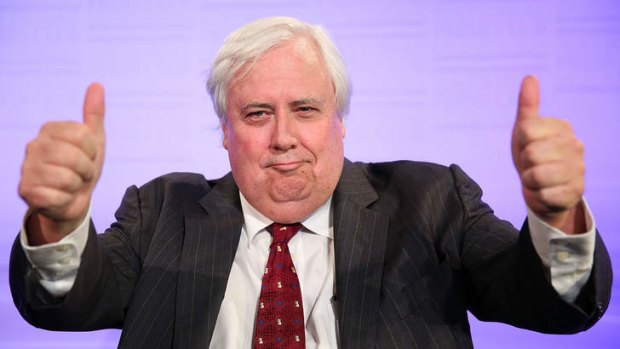 Gone fishing: Clive Palmer.