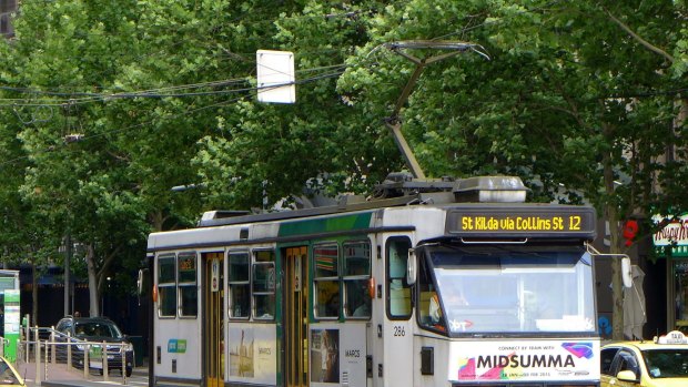 A tram in Melbourne