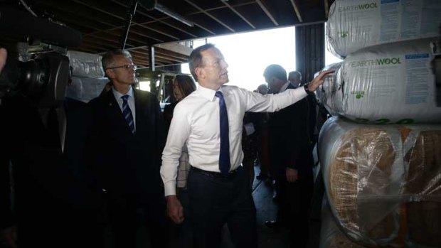 Opposition Leader Tony Abbott on the campaign trail in Queensland.