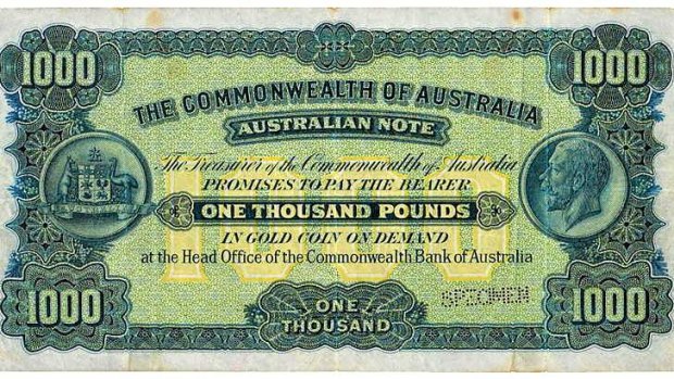 Sold in 2008 for $890,000 this 1923 1000 note is one of Australia's rarest. But it failed to meet its reserve at the recent auction and was passed in.