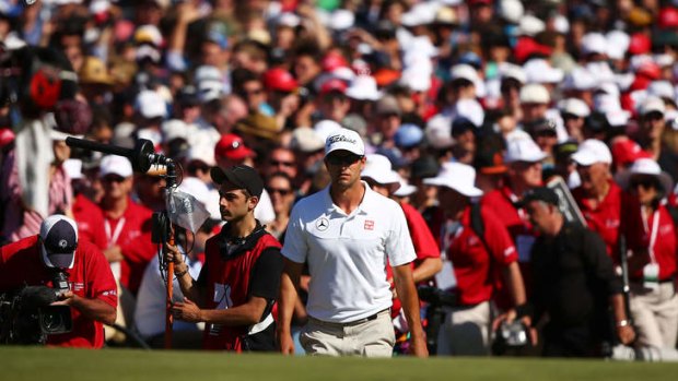Man of the people: Adam Scott may have fallen at the final hurdle but there was no doubt who was the crowd favourite at Royal Sydney.