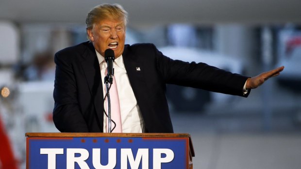 Favourite to win the nomination: Republican presidential candidate Donald Trump.