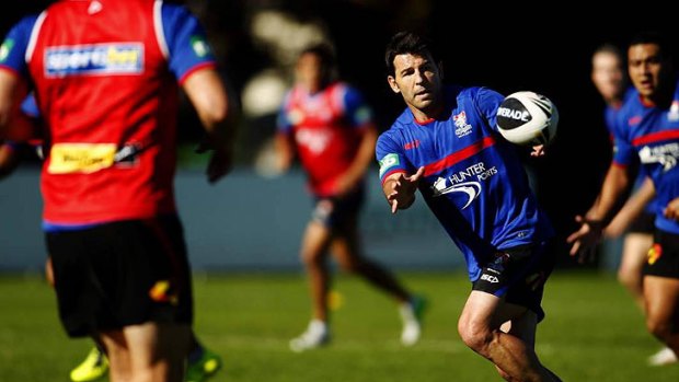 Craig Gower at Newcastle Knights training on Tuesday morning.