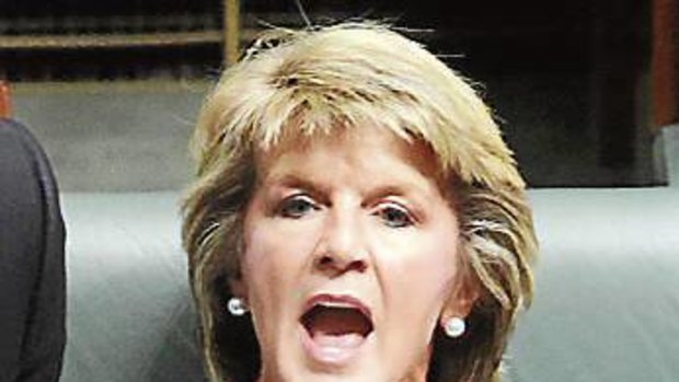 Julie Bishop... colleagues were less than impressed.