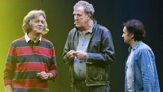 James May, Jeremy Clarkson and  Richard Hammond  have been touring a live version of <i>Top Gear</i> since 2008.